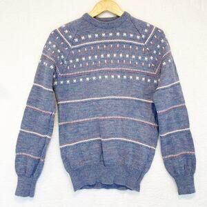 Grandmacore Woolrich Knit Sweater Snow Ski Womens Large Preppy Academia Gray